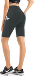 High Waisted Womens Black Workout Leggings - Running Tummy Control Yoga Pants